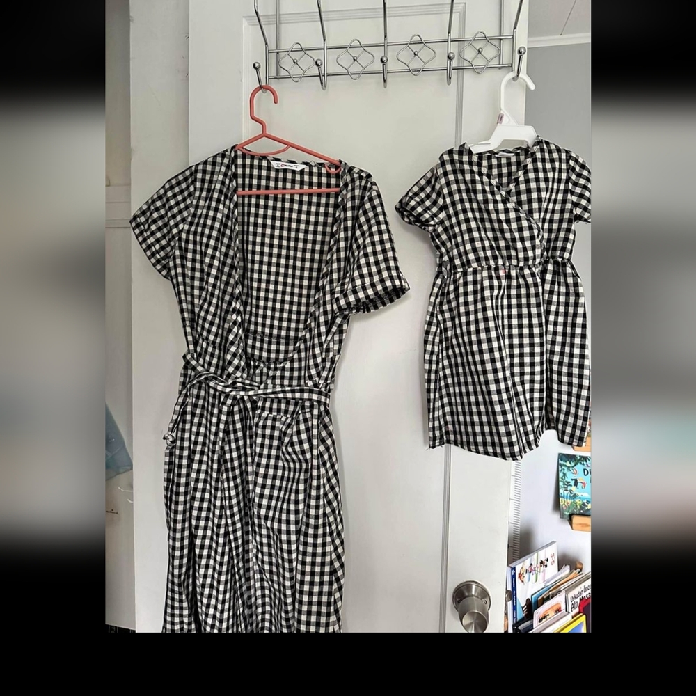 Mommy and me pat pat checkered dress